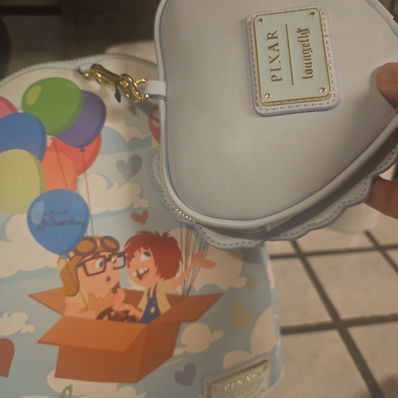 Loungefly Adventure Backpack with Blue and Brown Accents NWT - Picture 2 of 3